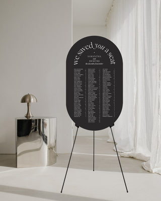 Slate Oval Seating Chart