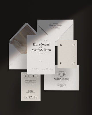 Slate 4-Piece Wedding Invitations