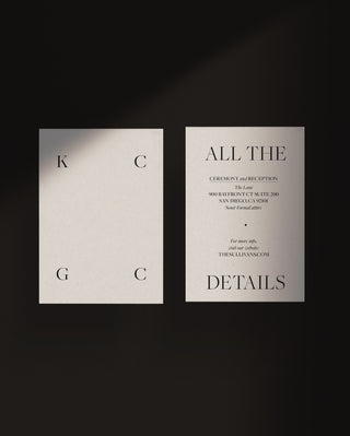 Slate 4-Piece Wedding Invitations