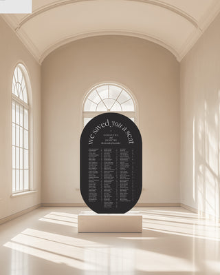 Slate Oval Seating Chart