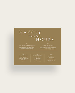 Stone Bar Menu Sign
