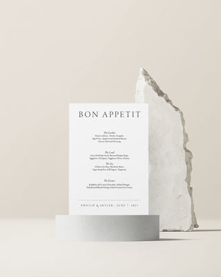 Stone Classic Menu