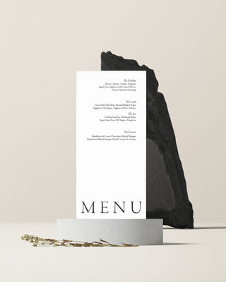 Stone Tall Asymmetrical Menu