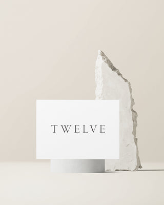 Stone Minimal Word Table Number Horizontal