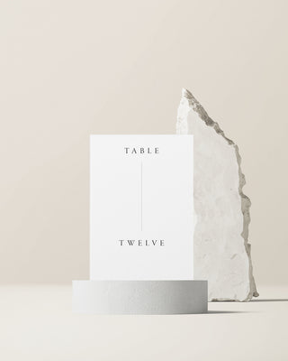 Stone Minimal Line Table Number