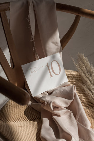 Custom Wedding Table Numbers