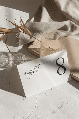 Custom Wedding Table Numbers