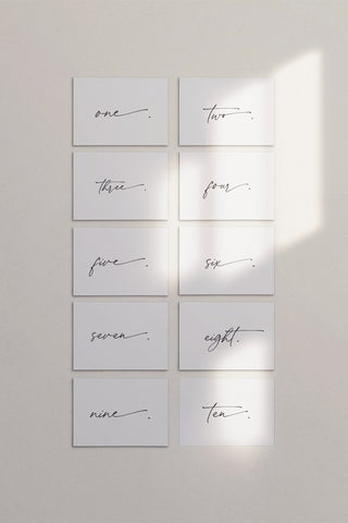 Modern Wedding Table Numbers