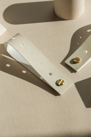 Cream Vinyl Strap Set