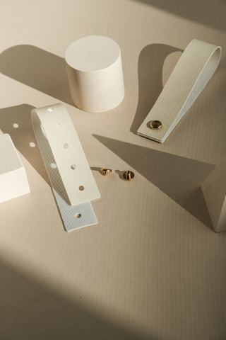 Cream Vinyl Strap Set
