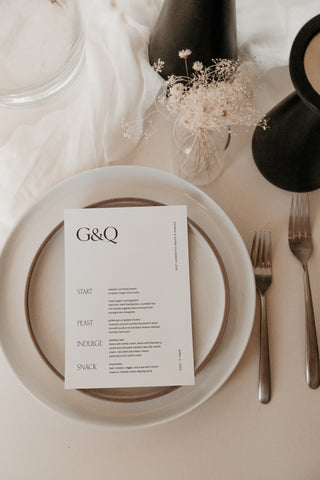 Modern Minimal Menu
