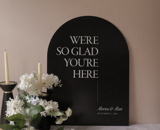 Stone Top Arch Welcome Sign