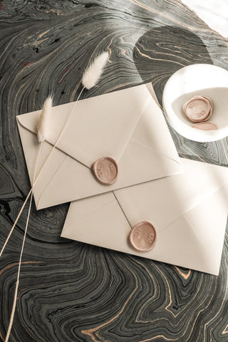 With Love Luxury Wax Oval Seals with Adhesive Backing