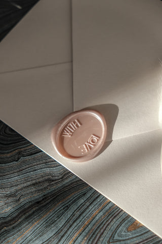 With Love Luxury Wax Oval Seals with Adhesive Backing