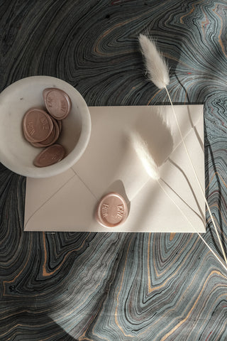 With Love Luxury Wax Oval Seals with Adhesive Backing