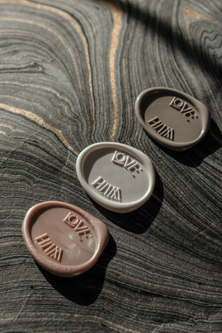 With Love Luxury Wax Oval Seals with Adhesive Backing