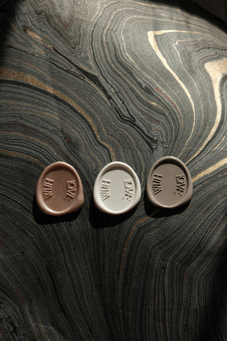 With Love Luxury Wax Oval Seals with Adhesive Backing
