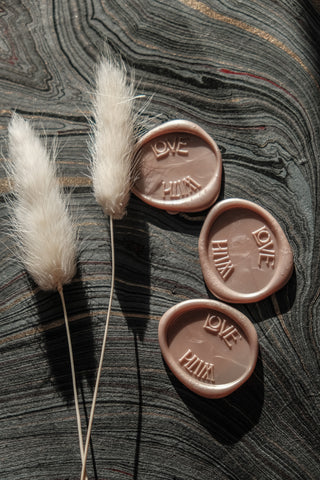 With Love Luxury Wax Oval Seals with Adhesive Backing