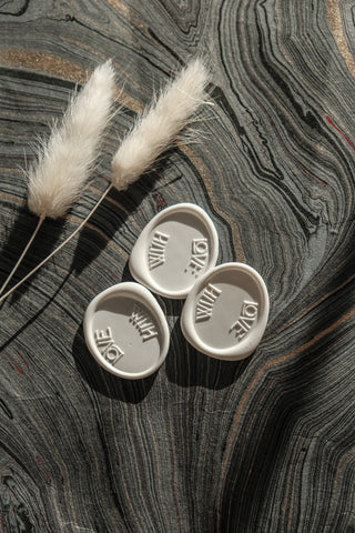 With Love Luxury Wax Oval Seals with Adhesive Backing