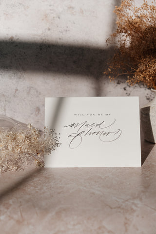 Maid of Honor Proposal Card