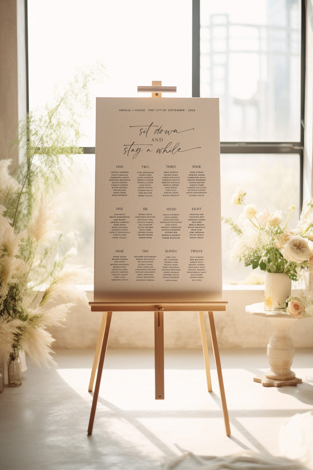Seating Charts – A Modern Wedding
