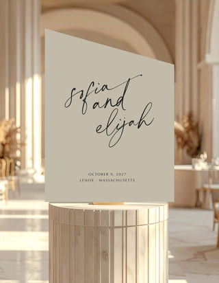 Blase Slant Down Welcome Sign