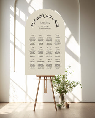 Slate Arched Seating Chart