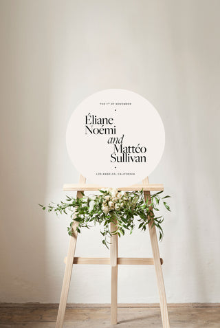 Slate Circle Welcome Sign