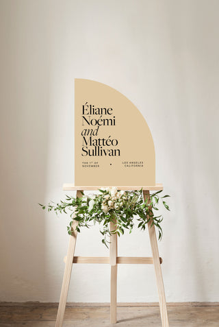 Slate Half Arch Welcome Sign