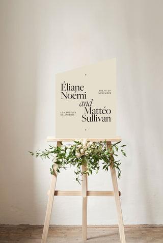 Slate Slant Up Welcome Sign