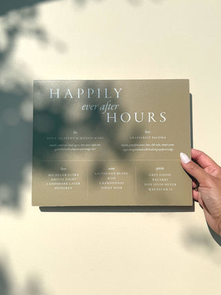 Stone Bar Menu Sign