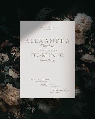 Stone Wedding Invitation Card