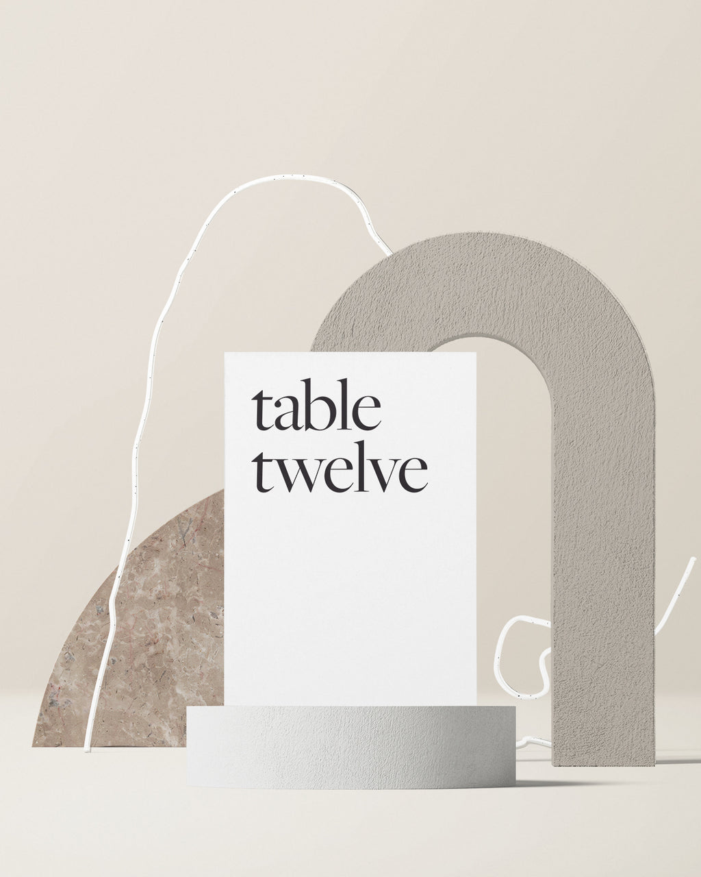 Slate Off-Centered Table Numbers – A Modern Wedding