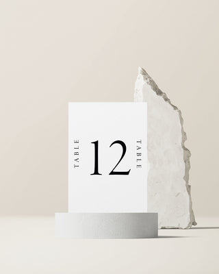 Stone Side Text Table Number