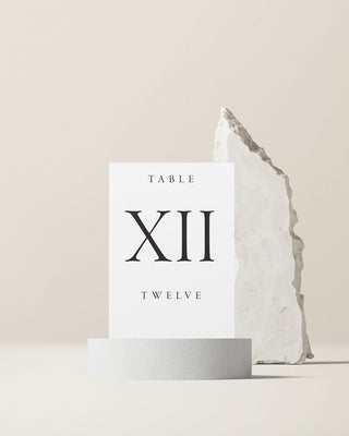 Stone Roman Numberal Table Number