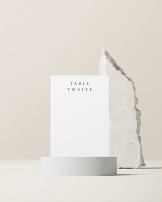 Stone Minimal Title Table Number