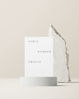 Stone Asymmetrical Words Table Number