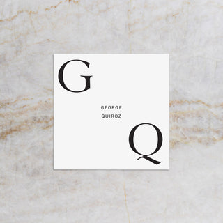 Quinn Square Placecard with Two Initials