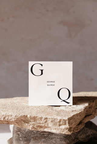 Quinn Square Placecard with Two Initials
