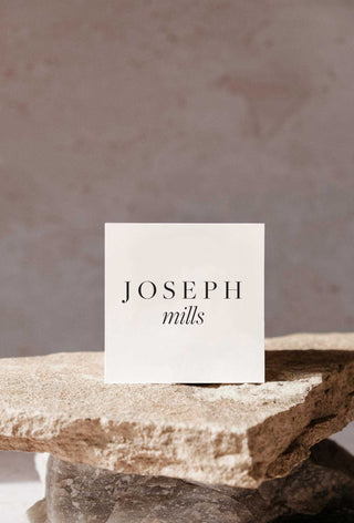 Slate Square Placecards with Italic Last Name