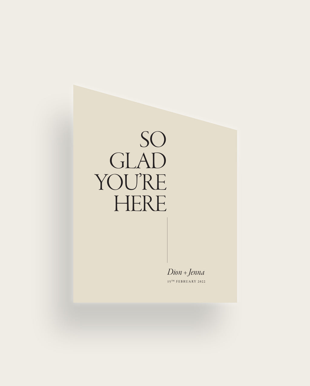 Stone Slant Down Welcome Sign – A Modern Wedding