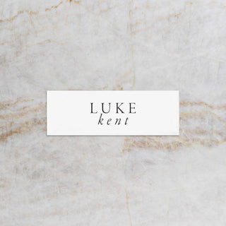 Stone Slim Modern Placecards with Italic Last Name